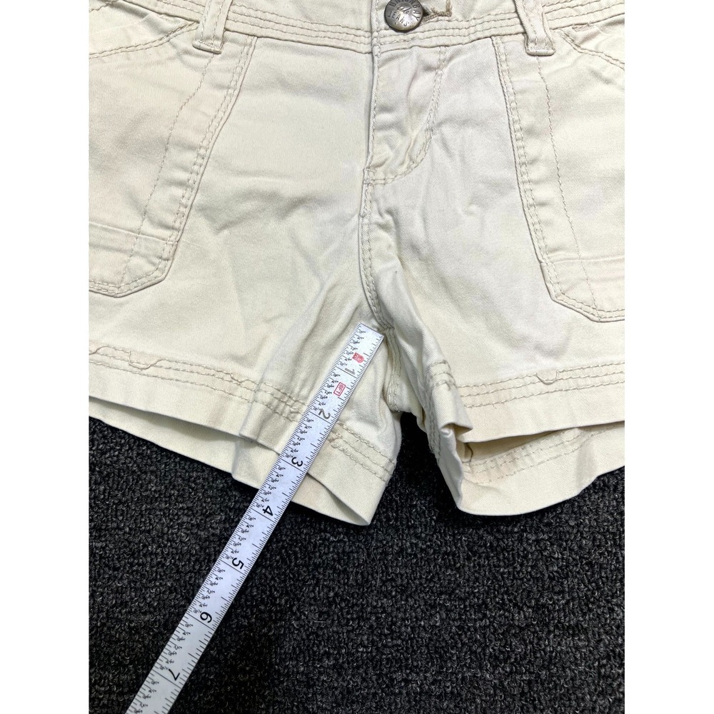 UNIONBAY Chino Shorts Womens Size 5 White Cotton Stretch Utility High Waisted - Picture 2 of 11